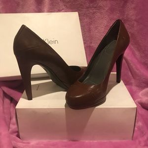 Calvin Klein Brown pumps - worn once
